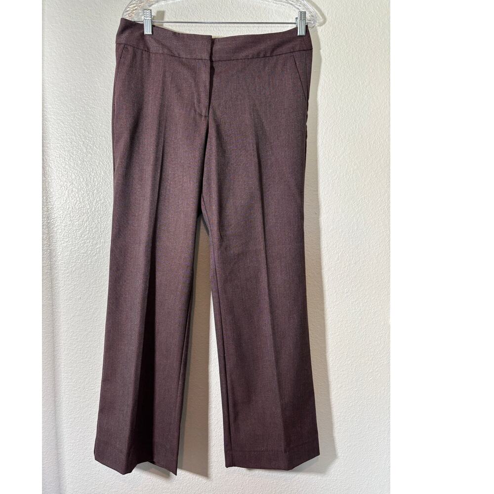 Ann Taylor Factory Women's Size 8 Burgandy Classic Fit Structured Trouser Pants